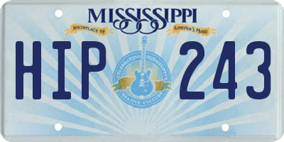 MS license plate HIP243
