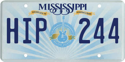 MS license plate HIP244