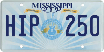 MS license plate HIP250