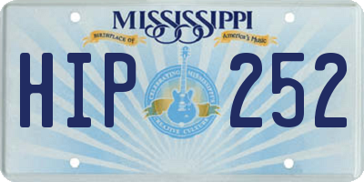 MS license plate HIP252