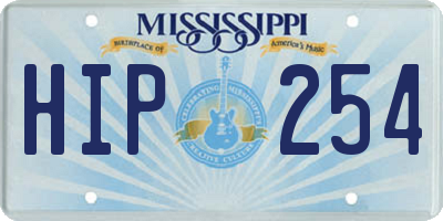 MS license plate HIP254