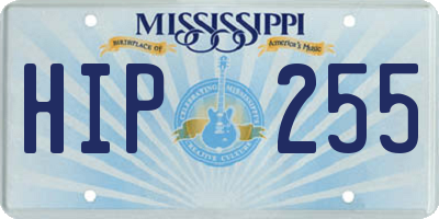 MS license plate HIP255