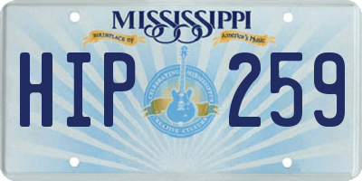 MS license plate HIP259