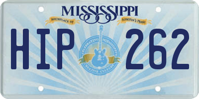 MS license plate HIP262