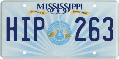 MS license plate HIP263