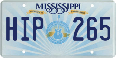 MS license plate HIP265
