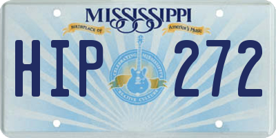 MS license plate HIP272