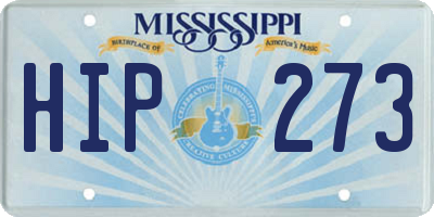 MS license plate HIP273