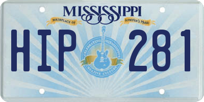 MS license plate HIP281