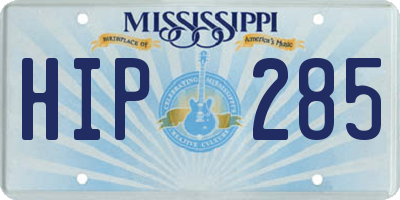 MS license plate HIP285