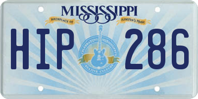 MS license plate HIP286