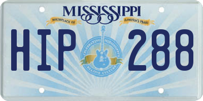 MS license plate HIP288
