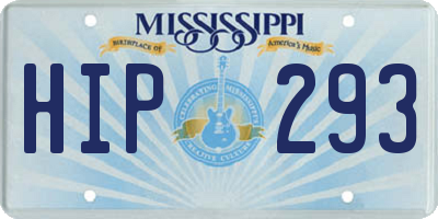 MS license plate HIP293
