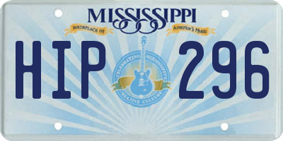 MS license plate HIP296
