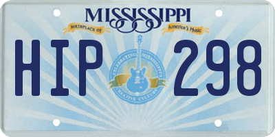 MS license plate HIP298