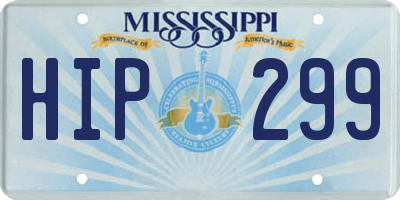 MS license plate HIP299