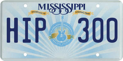 MS license plate HIP300