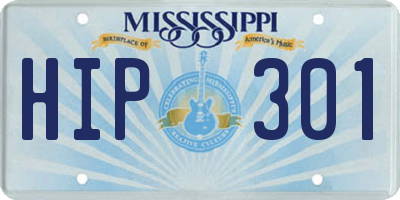 MS license plate HIP301