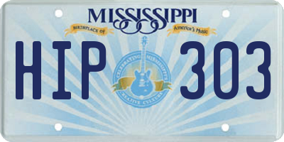 MS license plate HIP303