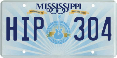 MS license plate HIP304