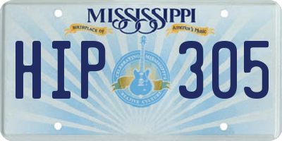 MS license plate HIP305