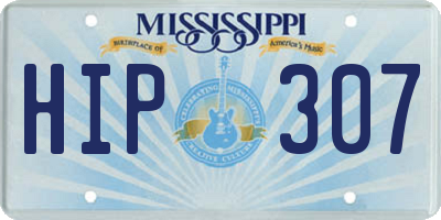 MS license plate HIP307