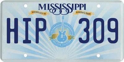 MS license plate HIP309