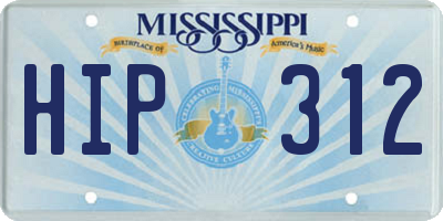 MS license plate HIP312