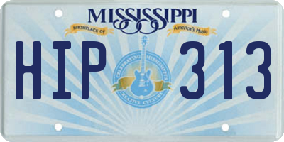 MS license plate HIP313