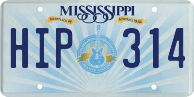 MS license plate HIP314