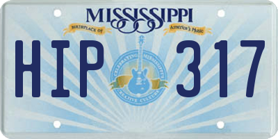 MS license plate HIP317