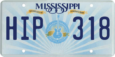 MS license plate HIP318