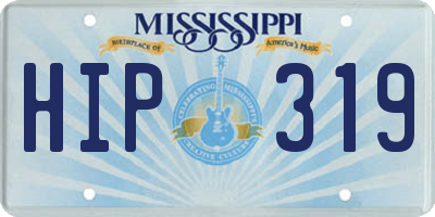 MS license plate HIP319