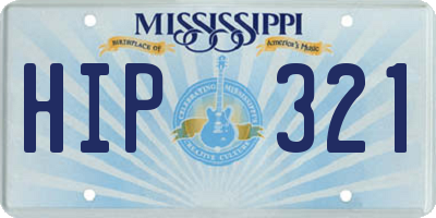 MS license plate HIP321