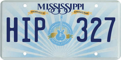 MS license plate HIP327