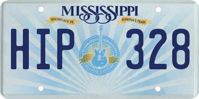 MS license plate HIP328