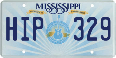 MS license plate HIP329