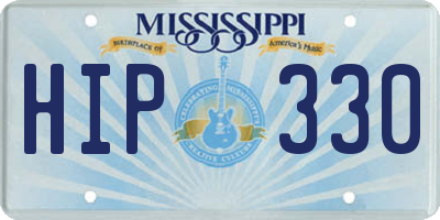 MS license plate HIP330