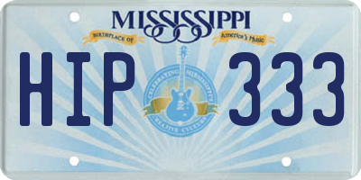 MS license plate HIP333