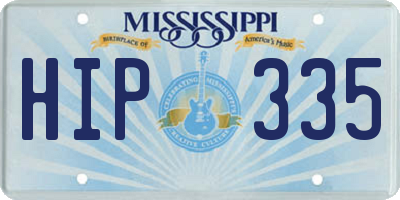 MS license plate HIP335