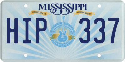 MS license plate HIP337