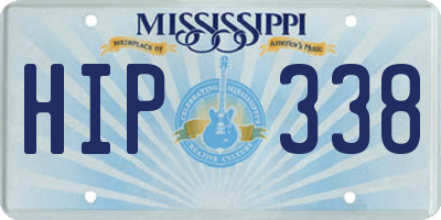 MS license plate HIP338