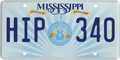 MS license plate HIP340