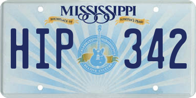 MS license plate HIP342
