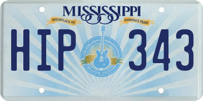 MS license plate HIP343