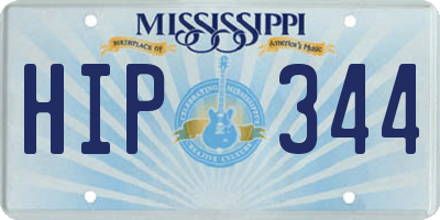 MS license plate HIP344