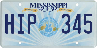MS license plate HIP345