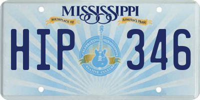MS license plate HIP346