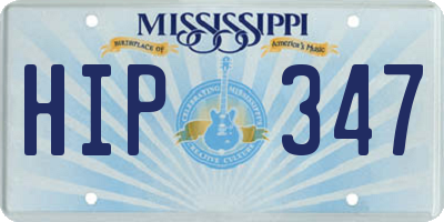 MS license plate HIP347