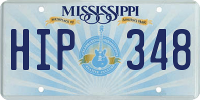 MS license plate HIP348